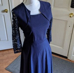 1950s era vintage blue dress